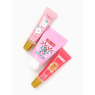 Новогодний подарочный набор косметики: крем для рук, бальзам для губ, пилочка для ногтей, URAL LAB