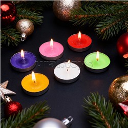 Набор свечей восковых (8шт х 3,5*1см) в ассортименте