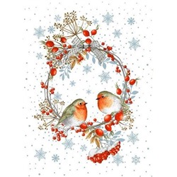 Набор 3 полотенца "Музыка зимы" , рогожка