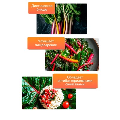 Семена Мангольд «Павлиний хвост», смесь, 1 г, однолетник, раннеспелый, «Рецепты дедушки Никиты»