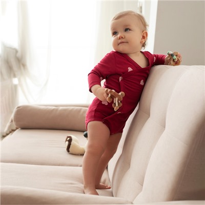 Боди детское MINAKU, рост 74-80 см, красное