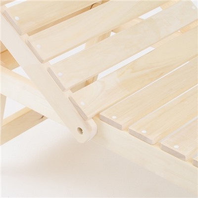 Шезлонг деревянный, 206.5×50.5 см, с регулируемым подголовником