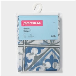 Штора для ванной Доляна «Луиза», 180×180 см, EVA