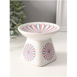 Аромалампа для эфирных масел «Цветок», керамика, белая, 11×11×8 см
