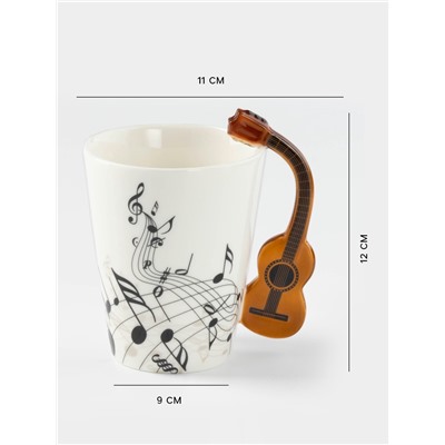 Кружка «Инструменты. Гитара», 350 мл, керамика, белая