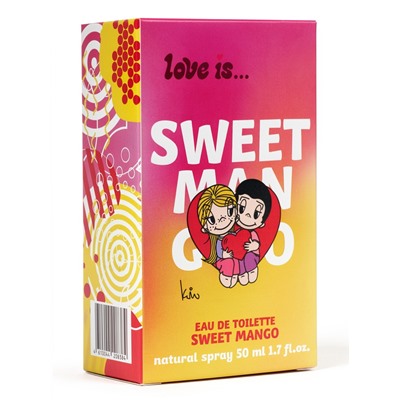 Туалетная вода с феромонами Love is Sweet mango, 50 мл