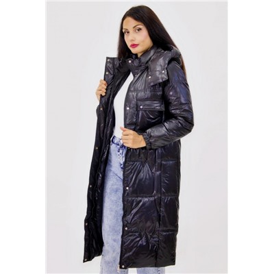 Удлиненная женская куртка демисезон арт.8580 (Черный)