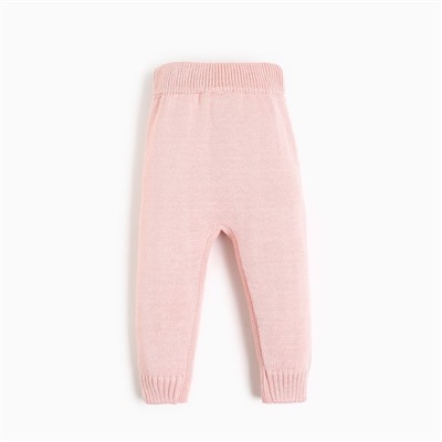 Брюки - штанишки вязаные детские «Крошка Я», размер 74-80 см, розовые