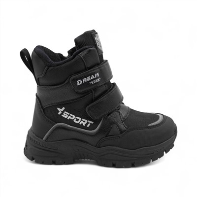 Ботинки мембранные на меху А6675-21 черные