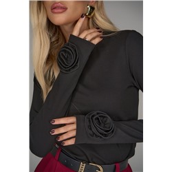 Лонгслив Эми (чёрный)