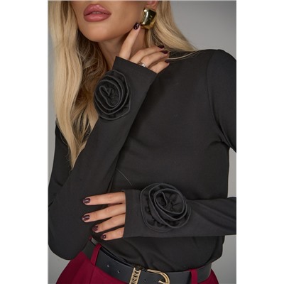 Лонгслив Эми (чёрный)