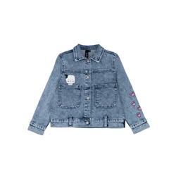 Куртка текстильная джинсовая для девочек