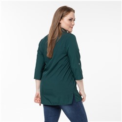 Рубашка, трикотаж, зеленый