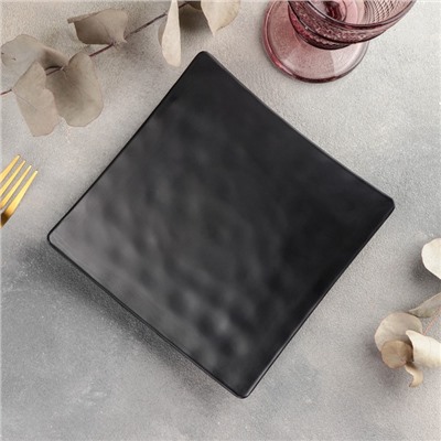 Блюдо сервировочное «Чёрный Восток», 17.5×3 см, пластик, чёрное