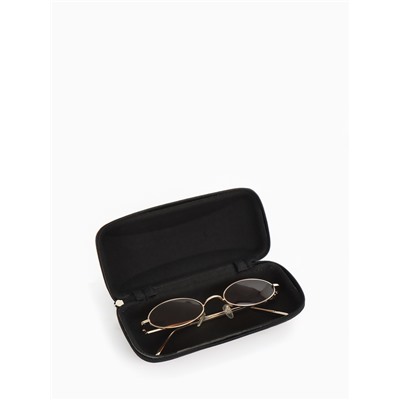 Футляр для очков на молнии, однотонный, размер 17×7.5×4 см, серый