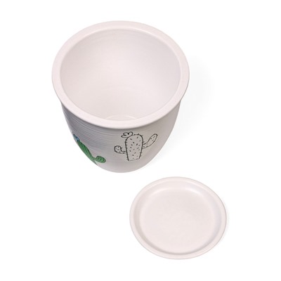 Горшок для цветов «Кактус: № 2», керамический, 700 мл, d=12 см, МИКС