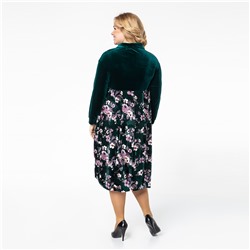 Платье, бархатное полотно, зеленый