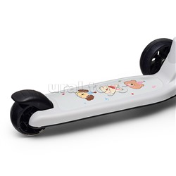 Самокат 3-х кол., PU, цвет белый