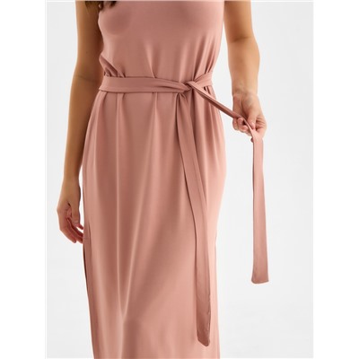 Сорочка миди ночная женская MINAKU: Home collection, тёмно-бежевая, размер 48