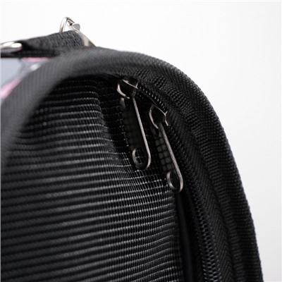 Сумка - переноска каркасная «Играющие котики», размер L, 53×21×29 см, серая