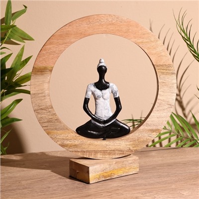 Сувенир интерьерный в деревянном кольце «Йога», 25×8×28 см