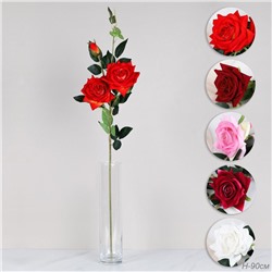 Цветок искусственный Роза 3 бутона 90 см / 0341-58 /уп50/400/