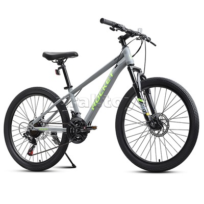 Велосипед 24" Rocket MP-400, цвет серый/зеленый, размер 13"