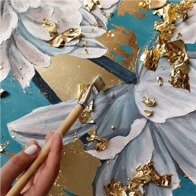 УЦЕНКА Картина по номерам с поталью 35×88 панно «На поднятых парусах» (13 цветов) HRP0113