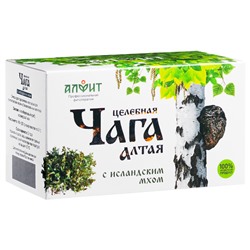 Чага Алтая с исландским мхом 20 ф/п.