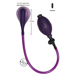 Фиолетовый анальный стимулятор с функцией расширения Anal Balloon
