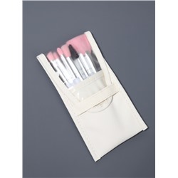 Набор кистей для макияжа COLOR POWER pink, 10 шт., в чехле, белый
