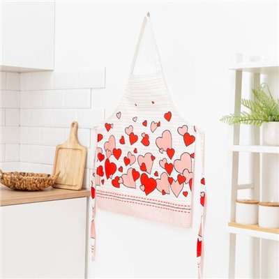Фартук «Этель» Cat's love 60×65 см, 100% хлопок, саржа 190 г/м²
