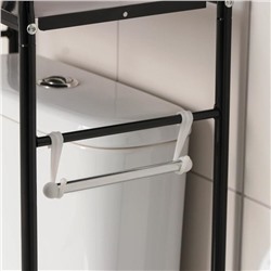 Стеллаж над унитазом, 47×25×152 см, чёрный