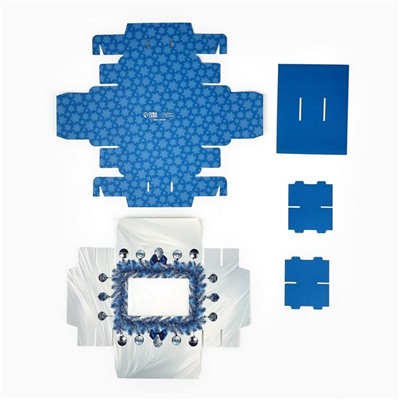 Коробка складная под 6 конфет новогодняя «Морозная роскошь», 13.5×9.5×3.5 см