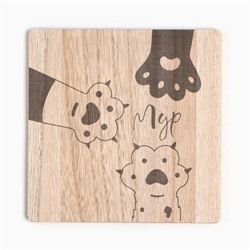 Набор кухонный «Доляна. Мур»: подставка 15×15 см, прихватка 17×17 см