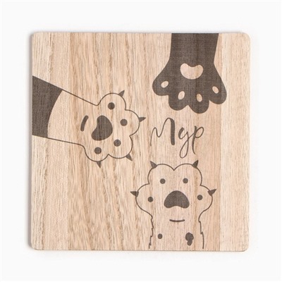 Набор кухонный «Доляна. Мур»: подставка 15×15 см, прихватка 17×17 см