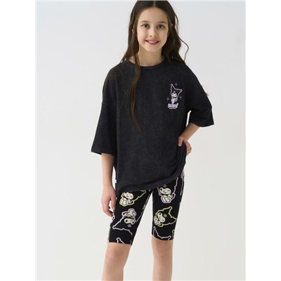 Брюки трикотажные для девочек (легинсы укороченные), 2 пары в комплекте