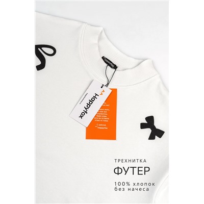 Свитшот оверсайз для девочки из футера трехнитки Happyfox