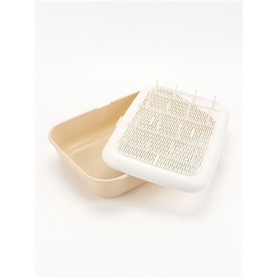 Лоток туалет для кошек малый (с бортиком и сеткой на высоких ножках) ALTA 42×31×14.5