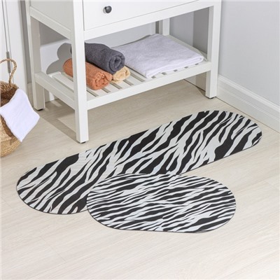 Коврики для дома SAVANNA «Принт», 2 шт., 40×120, 40×60 см
