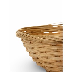 Корзина плетёная для хранения, 20×20×8 см, ручка h=21 см, бамбуковая, цвет натуральный, Greengo