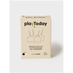 Топ трикотажный для девочек, 2 шт в комплекте