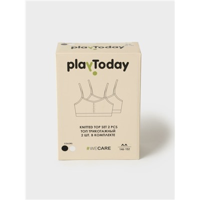 Топ трикотажный для девочек, 2 шт в комплекте