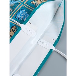 Пакет подарочный новогодний «Бирюза», полиэтиленовый с пластиковой ручкой, 38×35 см