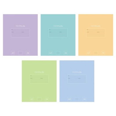 Тетрадь  24л линия "PUREcolour" ECO 5 дизайнов (092113) Хатбер