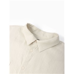 Рубашка мужская с длинным рукавом MIST, размер 48, молочная