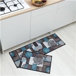 Коврики для дома Доляна «Цвета», 2 шт., 40×60 см, 40×120 см