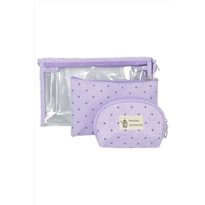 Kristaller Набор косметичек Handmade 3 in 1, пастельно-сиреневый KRISTALLER, 1111148