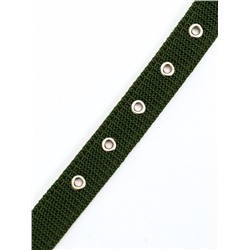 Ошейник двухслойный с вертлюгом, 2.5 см, зелёный