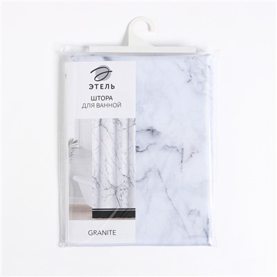 Штора для ванной «Этель» Granite, 145×180 см, полиэстер